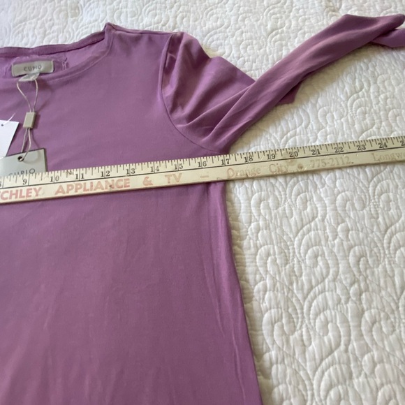 Cupio NWT Purple Fitted Long Sleeve Top Stretchy Crew Neck Size Small - Picture 8 of 10